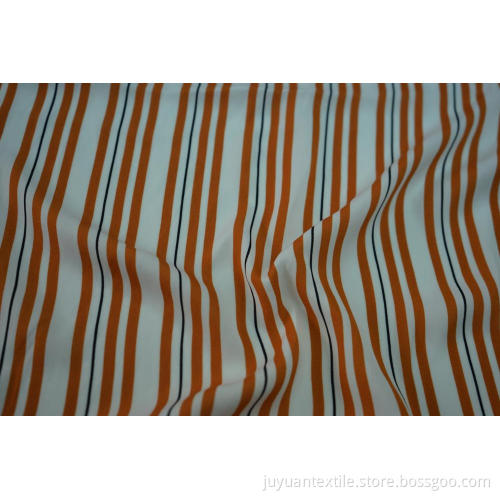 100% Polyester Sea Island Yarn Stripe Print Fabric